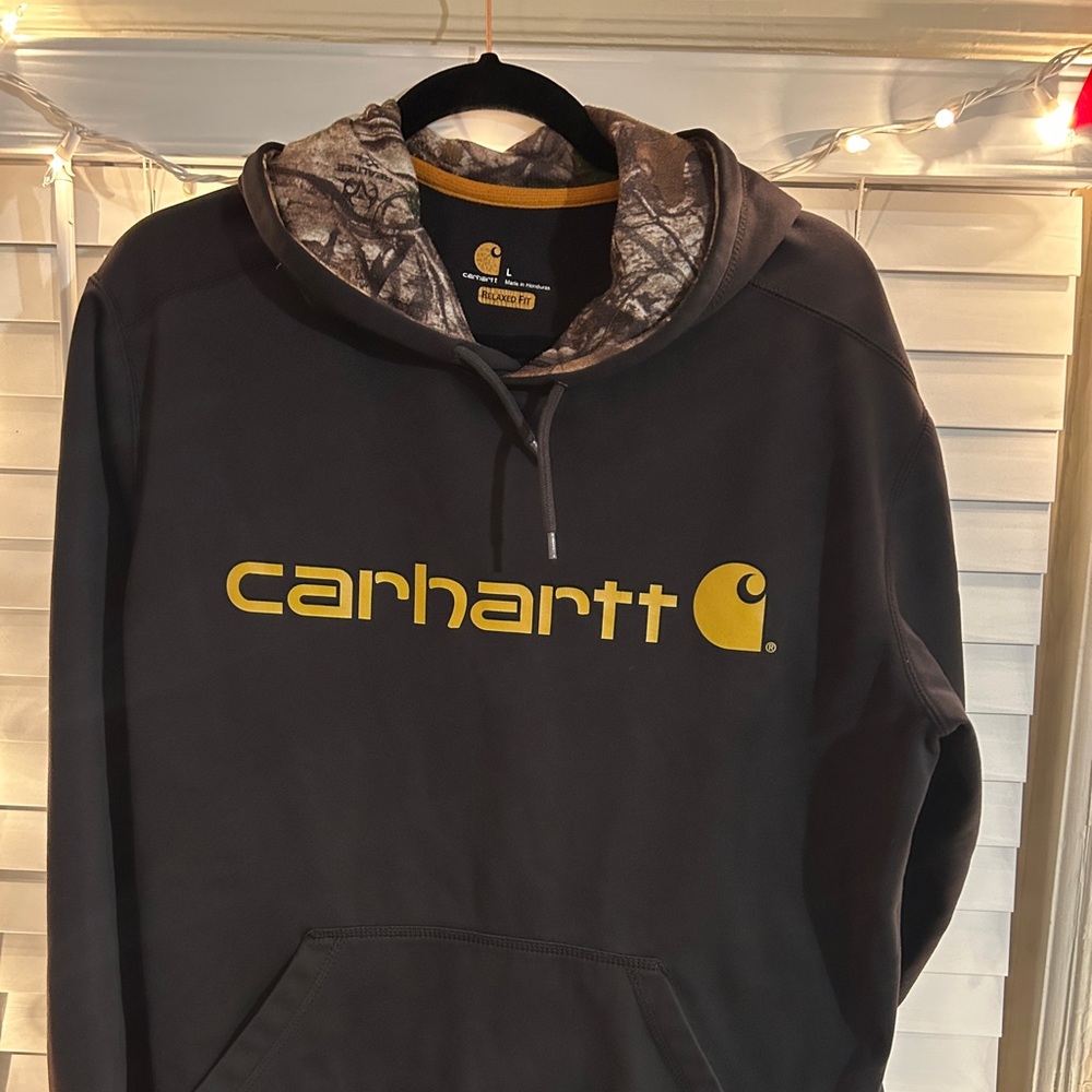 Men’s Carhart Hoodie; Relaxed Fit, Size Large